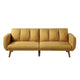 Adjustable Sofa | Upholstered | Track Armrests | Angled Legs | Yellow