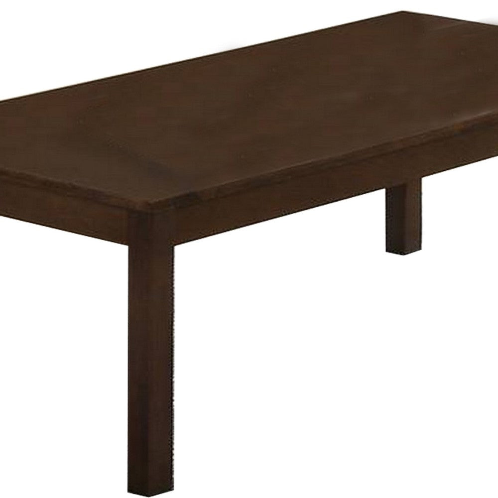 3 Piece Transitional Coffee Table and End Table with Block Legs Brown By Casagear Home BM233096