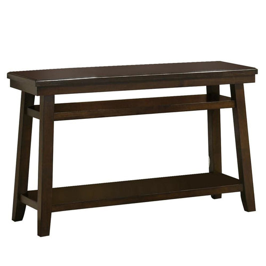 Wooden Console Table with One Open Shelf, Brown By Casagear Home