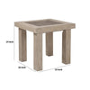 24 Inches Wooden End Table with Grains Brown By Casagear Home BM233211