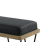 Leatherette Padded Bench with Hairpin Legs Gray By Casagear Home BM233232