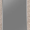 Rectangular Beveled Accent Floor Mirror with Glitter Mosaic Pattern Silver By Casagear Home BM233237