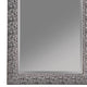 Rectangular Beveled Accent Floor Mirror with Glitter Mosaic Pattern Gray By Casagear Home BM233238