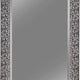 Rectangular Beveled Accent Floor Mirror with Glitter Mosaic Pattern Gray By Casagear Home BM233238
