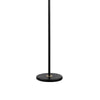 Tubular Metal Floor Lamp with Horn Style Shade Black By Casagear Home BM233239