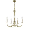 Chandelier | Metal | 5 Candelabra Holders | Gold