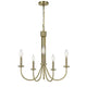 Chandelier | Metal | 5 Candelabra Holders | Gold