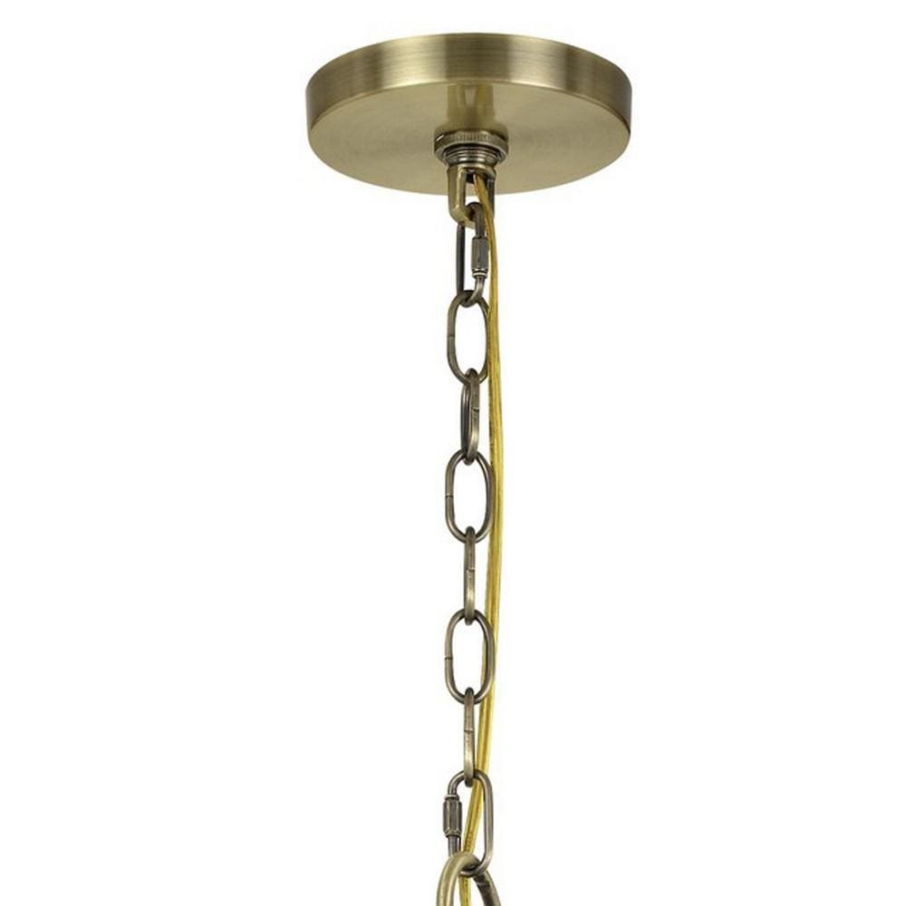 Metal Chandelier with 5 Candelabra Holders Gold By Casagear Home BM233250