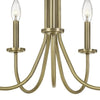 Metal Chandelier with 5 Candelabra Holders Gold By Casagear Home BM233250