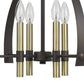 Metal Chandelier with 4 Candelabra Holders Black and Gold By Casagear Home BM233274