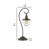 Metal Downbridge Design Table Lamp with Cage Shade Dark Bronze By Casagear Home BM233319
