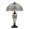 Table Lamp | Glass | Umbrella Shade | Pull Chain Switch | Gray