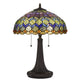 Table Lamp | Tiffany Shade | Engraved Base | 120 Watt | Multicolor