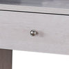 Wooden 1 Drawer End Table with Metal Knob Gray By Casagear Home BM233705