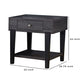 1 Drawer Wooden End Table with 1 Open Shelf Distressed Gray By Casagear Home BM233707