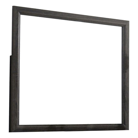 39 Inch Contemporary Wooden Frame Mirror, Gray By Casagear Home
