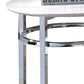 23 Inch Round Faux Marble Top End Table White and Chrome By Casagear Home BM233730