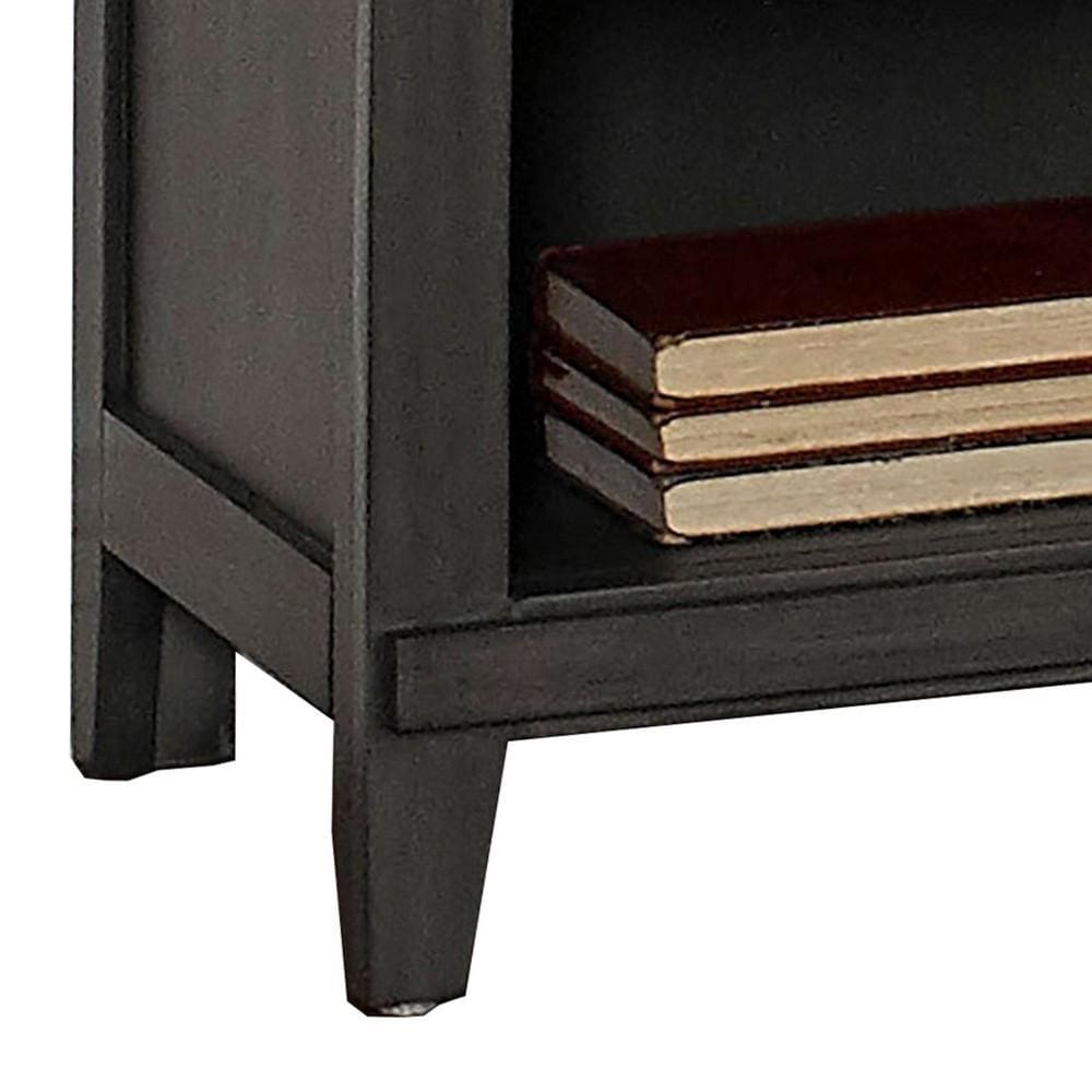 21 Inch 1 Drawer Nightstand with Bottom Shelf Gray By Casagear Home BM233746