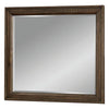 Transitional Wood Frame Mirror | 42" Rectangular | Brown