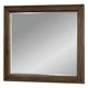 Transitional Wood Frame Mirror | 42" Rectangular | Brown