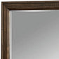 42 Inch Rectangular Wooden Frame Transitional Mirror Brown By Casagear Home BM233754