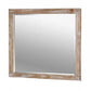 38 Inch Mirror with Rectangular Wooden Frame, Brown By Casagear Home