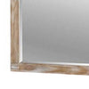 38 Inch Mirror with Rectangular Wooden Frame Brown By Casagear Home BM233764