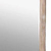 38 Inch Mirror with Rectangular Wooden Frame Brown By Casagear Home BM233764