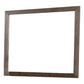 36 Inch Mirror with Rectangular Wooden Frame, Brown By Casagear Home