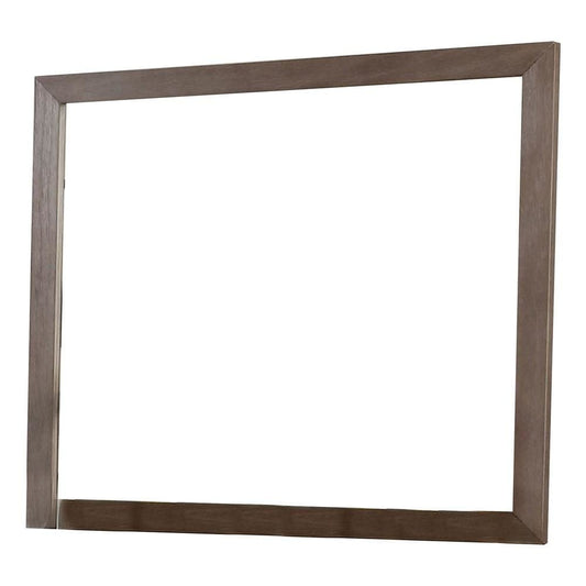 36 Inch Mirror with Rectangular Wooden Frame, Brown By Casagear Home