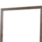 36 Inch Mirror with Rectangular Wooden Frame Brown By Casagear Home BM233770