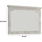 36 Inch Mirror with Chiseled Inner Wooden Frame White By Casagear Home BM233771