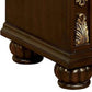 3 Drawer Wooden Nightstand with Decorative Accent and USB Plugin Brown By Casagear Home BM233789