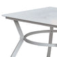 Plank Top Aluminum Patio Table with Flared Legs White By Casagear Home BM233798