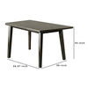 Rectangular Wooden Dining Table with Tapered Block Legs Gray By Casagear Home BM233841