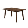 Rectangular Wooden Dining Table with Tapered Block Legs, Brown By Casagear Home