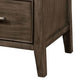 2 Drawer Wooden Nightstand with Metal Bar Pulls and USB Port Brown By Casagear Home BM233845