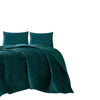 Bann 3 Piece Full Quilt Set with Geometric Design Green By Casagear Home BM233898