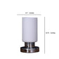 Cylindrical Glass Shade Table Lamp with Touch Switch White By Casagear Home BM233919