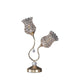 Table Lamp | Metal | Floral Trumpet Shade | Crystal Accents | Gold