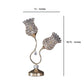 Metal Table Lamp with Floral Trumpet Shade and Crystal Accents Gold By Casagear Home BM233925