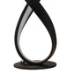 Metal Upright Knotted Design Table Lamp with Round Shaped Base Black and Gray By Casagear Home BM233927