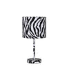 Table Lamp | Fabric Wrapped | Animal Print | White & Black