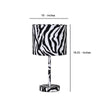 Fabric Wrapped Table Lamp with Animal Print White and Black By Casagear Home BM233929