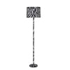 Floor Lamp | Fabric Wrapped | Animal Print | White & Black