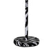 Fabric Wrapped Floor Lamp with Animal Print White and Black By Casagear Home BM233931