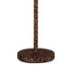 Fabric Wrapped Floor Lamp with Dotted Animal Print Brown and Black By Casagear Home BM233932