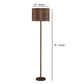 Fabric Wrapped Floor Lamp with Dotted Animal Print Brown and Black By Casagear Home BM233932