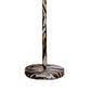 Fabric Wrapped Floor Lamp with Animal Print Yellow and Black By Casagear Home BM233936