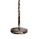 Fabric Wrapped Floor Lamp with Animal Print Yellow and Black By Casagear Home BM233936